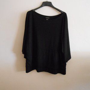 Lane Bryant Pop Over Blouse with Kimono sleeves, Black, Size 26/28